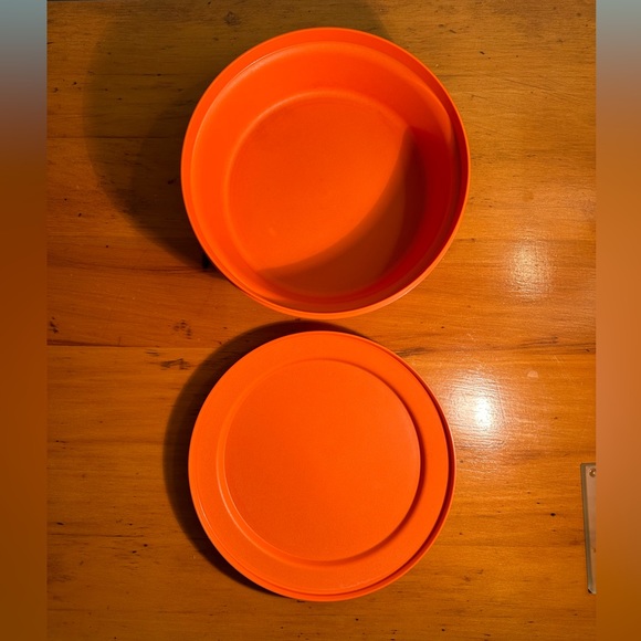 Vintage Tupperware Burnt Orange Seal-N-Serve 4-Piece SET - Picture 7 of 12